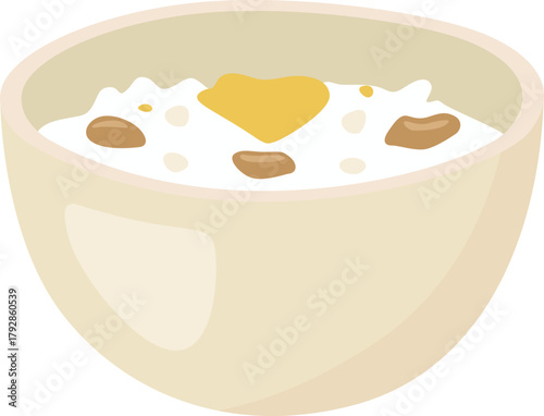 Cozy Bowl of Warm Oatmeal or Porridge