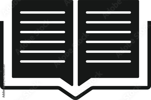 book icon set. Education, Reading, and Knowledge symbols. Library and E-reader sign. Storytelling, Research, and Content Management Symbol Collection