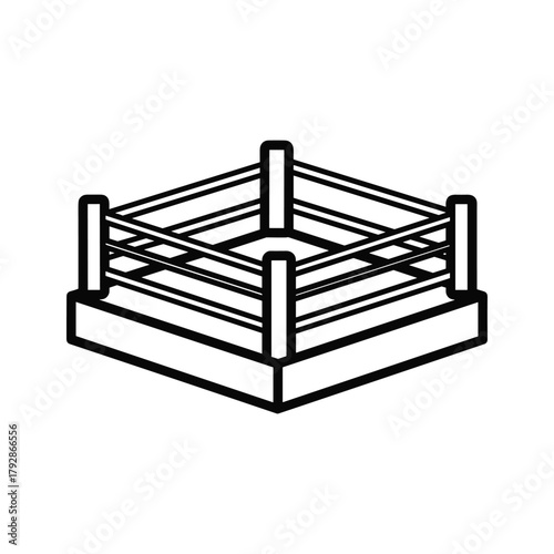 Outline icon of a boxing ring