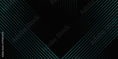 abstract black background with diagonal lines, cyan color