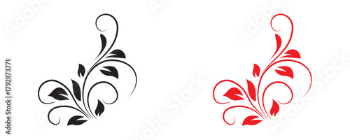 Minimal botanical leaf line art vector. Tattoo flower icon. simple botanical line drawings featuring delicate leaves and branches, ideal for logos, tattoos, invitations, and modern decor.eps10