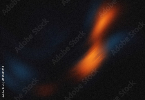 Abstract long exposure light trails in a dark night scene featuring warm orange and cool blue streaks suggesting motion, energy, technology, and dynamic visual storytelling