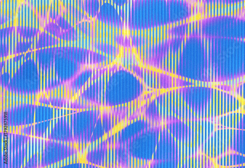 Canvas-taulu Vivid abstract background featuring neon lines weaving across a textured iridesc