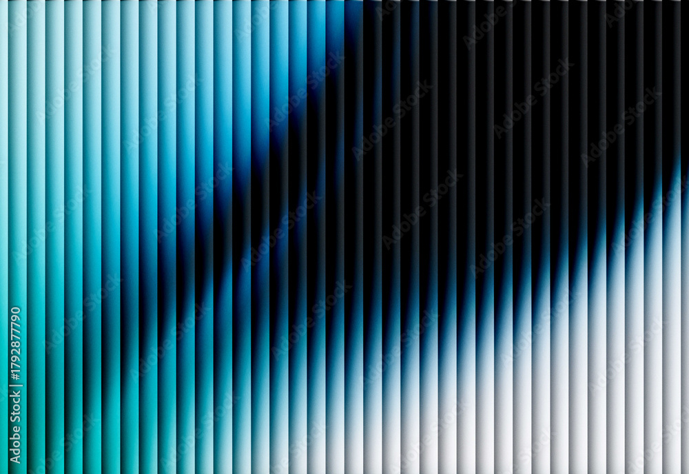 Fototapeta premium Abstract blue diagonal striped pattern with vertical ridges and gradient shading, a modern dynamic background for tech, design, advertising, and creative projects