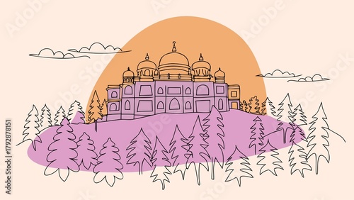 Vector illustration of an old house