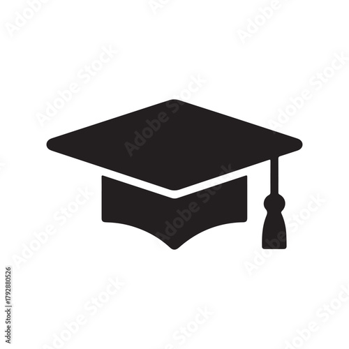graduation cap on white background. vector eps 10