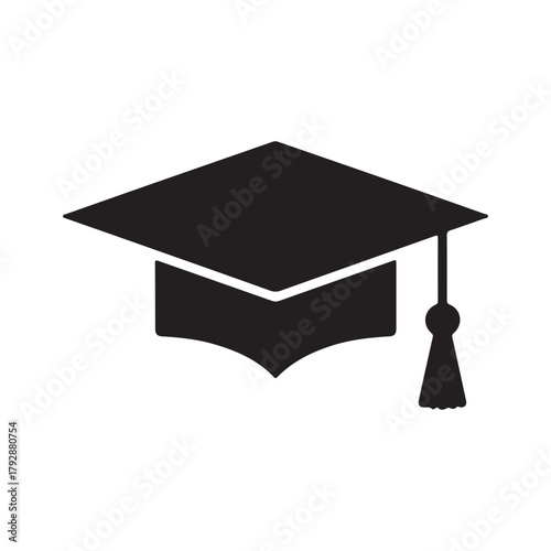 graduation cap on white background. vector eps 10