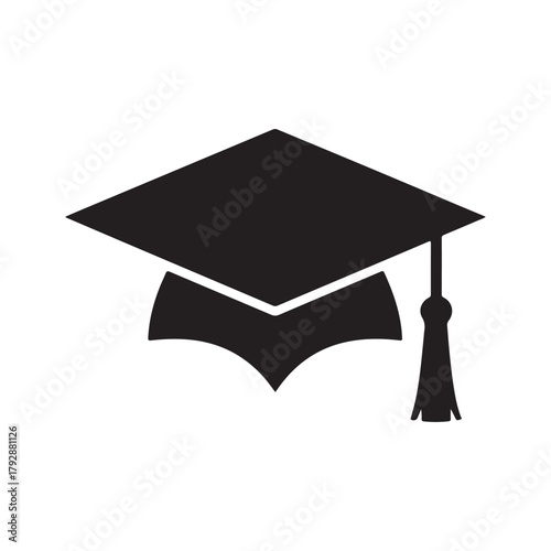graduation cap on white background. vector eps 10