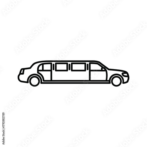 Outline icon of a limousine