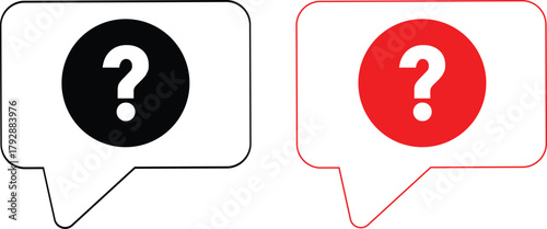 question box icon set. Ask mark sign. Inquiry and help desk signs. Help and Support Icons
