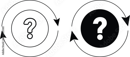 question box icon set. Ask mark sign. Inquiry and help desk signs. Help and Support Icons
