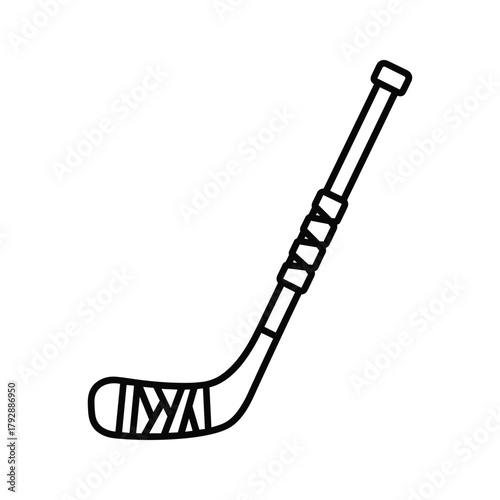 Simple line drawing of a hockey stick