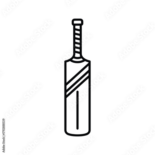 Cricket bat icon for sport and game