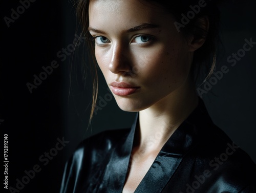 Young woman with soft makeu...