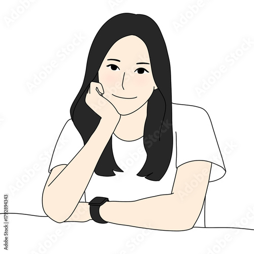 girl with headphones