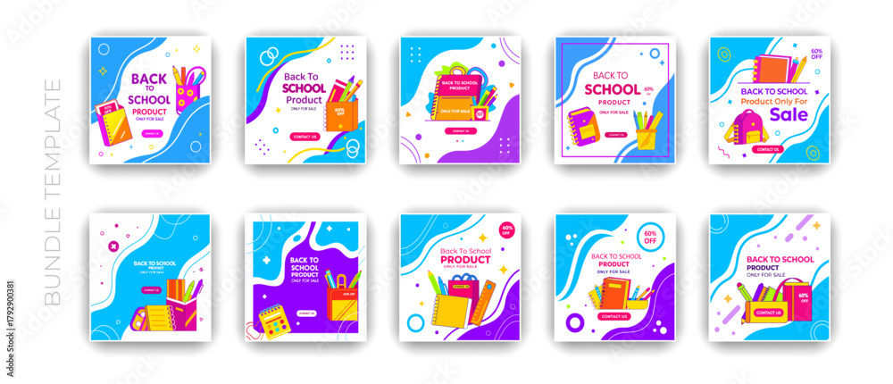 Fototapeta premium Banner Bundle Vector Tamplate