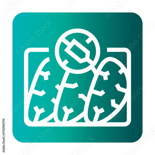 hormones free black line icon for digital and print projects.