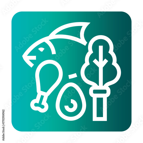 paleo friendly black line icon for digital and print projects.