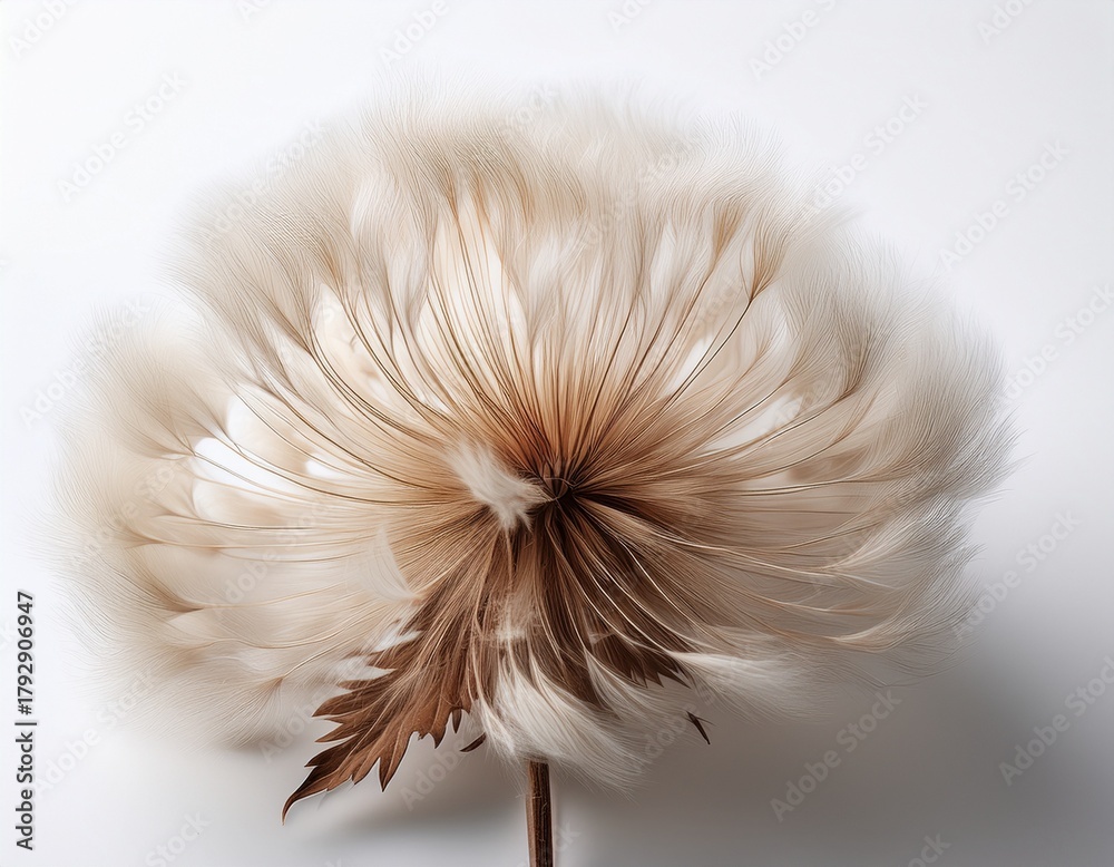 Fototapeta premium flower with soft and fluffy texture against a clean white background fluffy garden