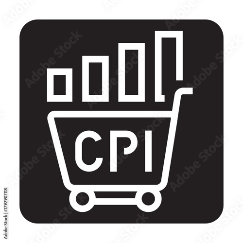 cpi black line icon for digital and print projects.