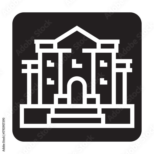 economic depression black line icon for digital and print projects.