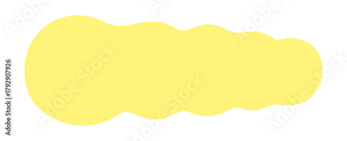 手描きのゆるいシルエットの黄色い抽象的な形 - シンプルでかわいいフレームや装飾の素材 - Blob