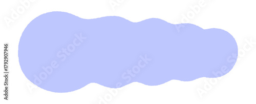 手描きのゆるいシルエットの青い抽象的な形 - シンプルでおしゃれなフレームや装飾の素材 - Blob