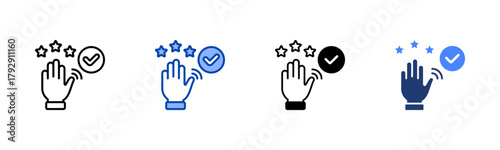 Accountability icon set multiple style collection