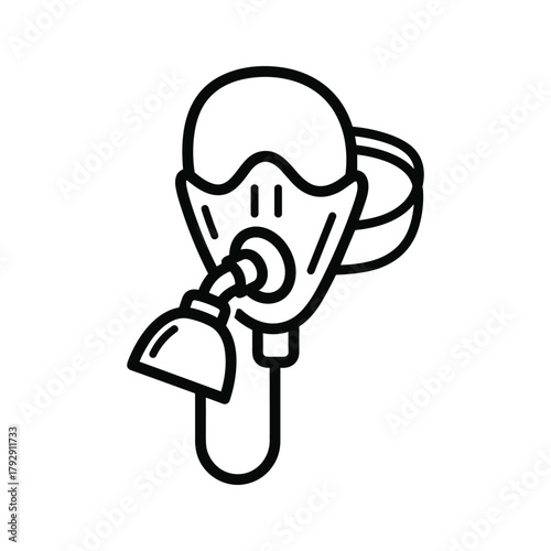 Medical oxygen mask icon