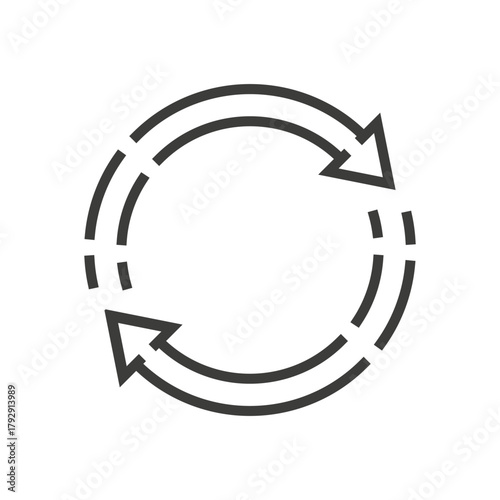 Exchange icon vector line illustration