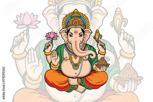 Hindu God Ganesha Illustration