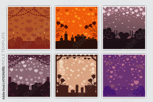 Romantic Gifts & Candle Icons Bundle