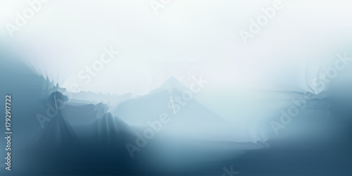 Vector illustration of a landscape painting in Chinese ink on antique paper with a beautiful design.