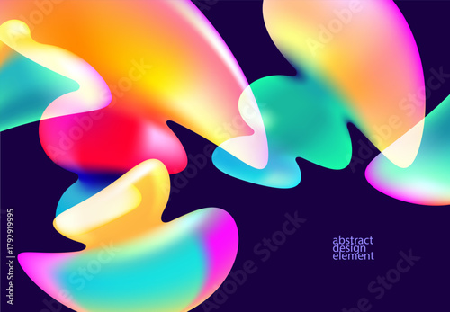 Abstract fluid background of wavy and liquid lines. Colorful glass wallpaper