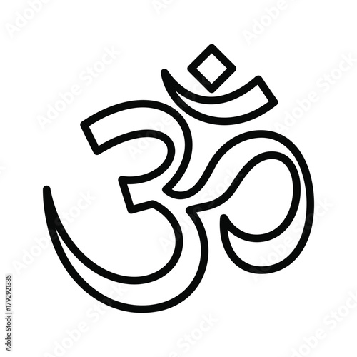 Om symbol, a sacred sound and spiritual icon in indian religions