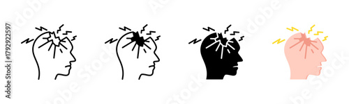 Epilepsy Icon, Multi Styles Icon Set