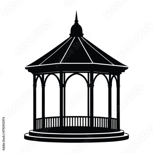 Gazebo Silhouette Illustration