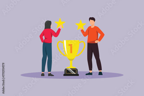 client First concept. colored flat vector illustration isolated