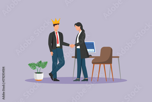 client first in business. client First concept. colored flat vector illustration isolated