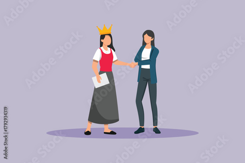 client First concept. colored flat vector illustration isolated