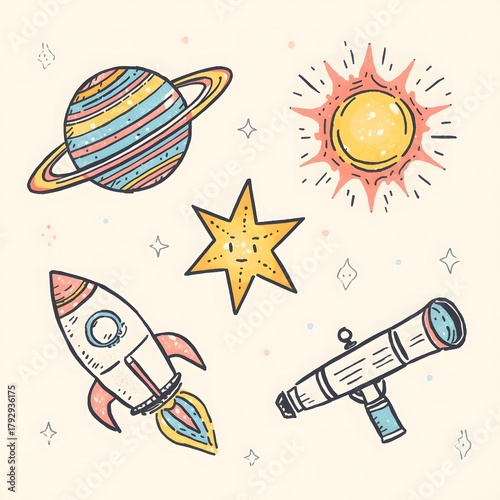 Minimalist Study and Graduation Icons