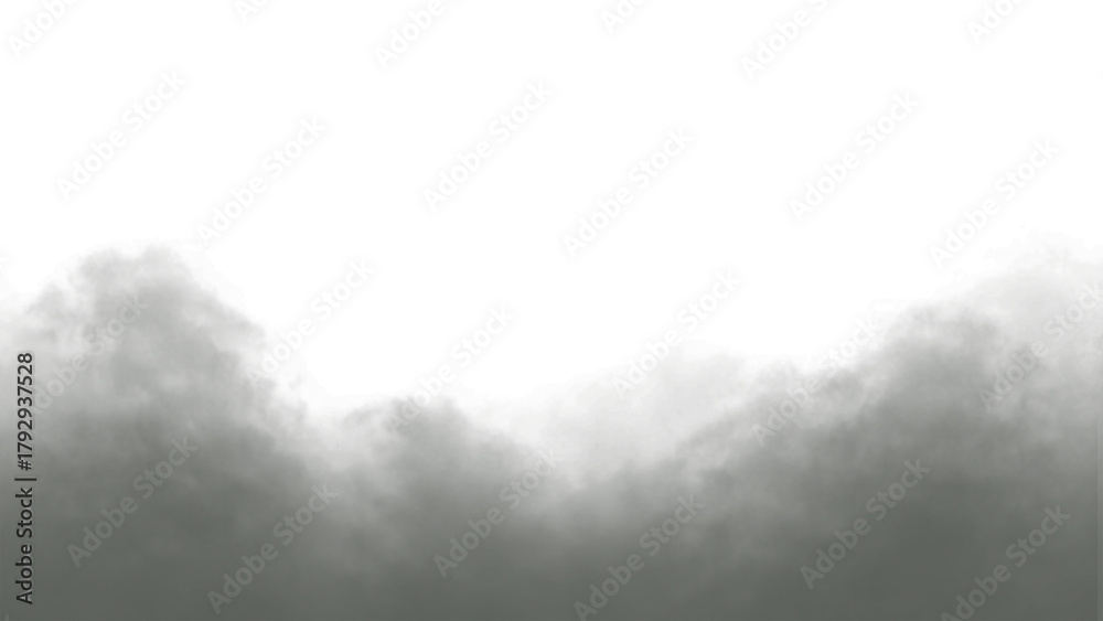 Fototapeta premium Ground fog or smoke mist isolated on transparent background. Dense haze texture, natural steam effect, vapor design. Realistic PNG overlay