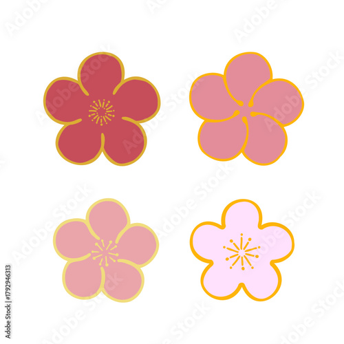 シンプルな梅のイラスト素材
