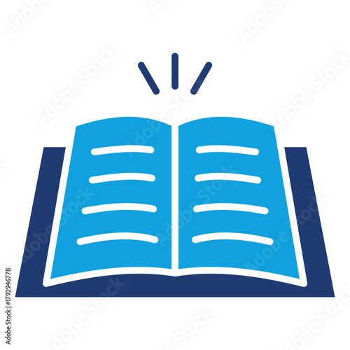 Story Flat Blue Icon