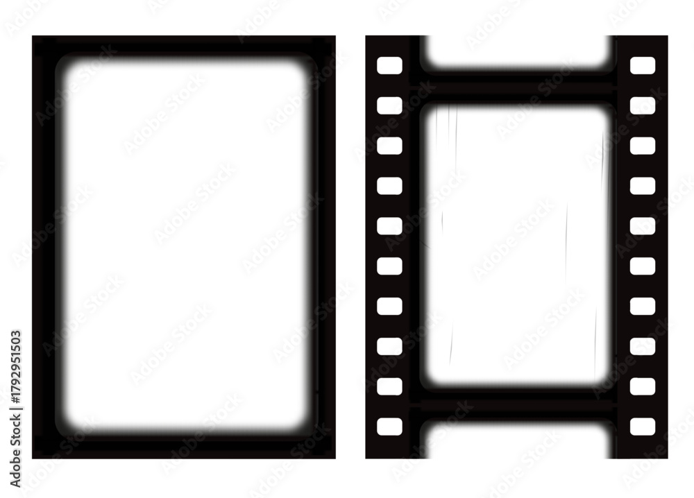 Obraz premium Frame film old video cinematic vintage movie border transparent retro pair