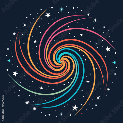 Cosmic Spiral Bold Interstellar Premium Digital Asset Suitable for Design