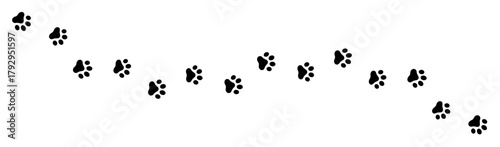 Paw footprint of dog or cat