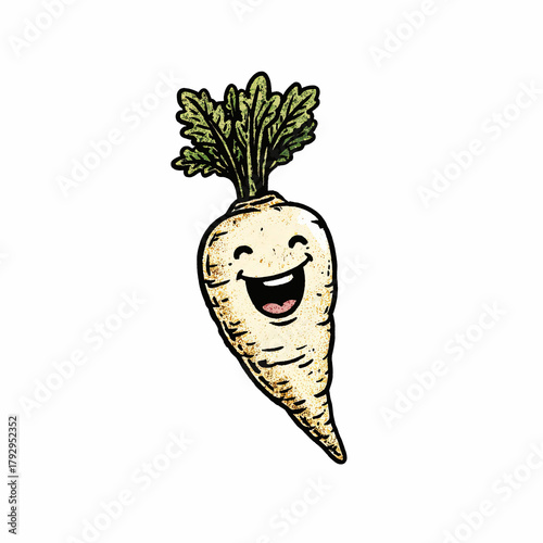 Happy Smiling Carrot Character