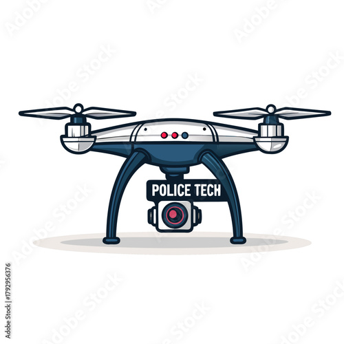 Stylized Drone With Camera Lens Bold Poli High-Quality Stock Image Ideal for Marketing