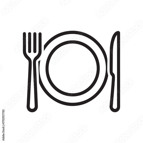 Fork spoon and knife on white background vector illustration